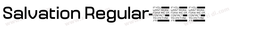 Salvation Regular字体转换